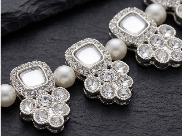 AD Pearl Bridal Jewellery Set