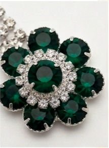 Emerald Blossom Y-Drop Necklace
