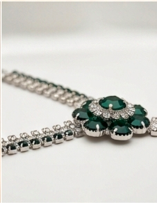 Emerald Blossom Y-Drop Necklace