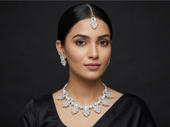 AD Pearl Bridal Jewellery Set